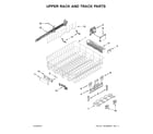 KitchenAid KDTM704ESS1 upper rack and track parts diagram