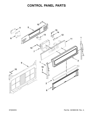 Control panel parts