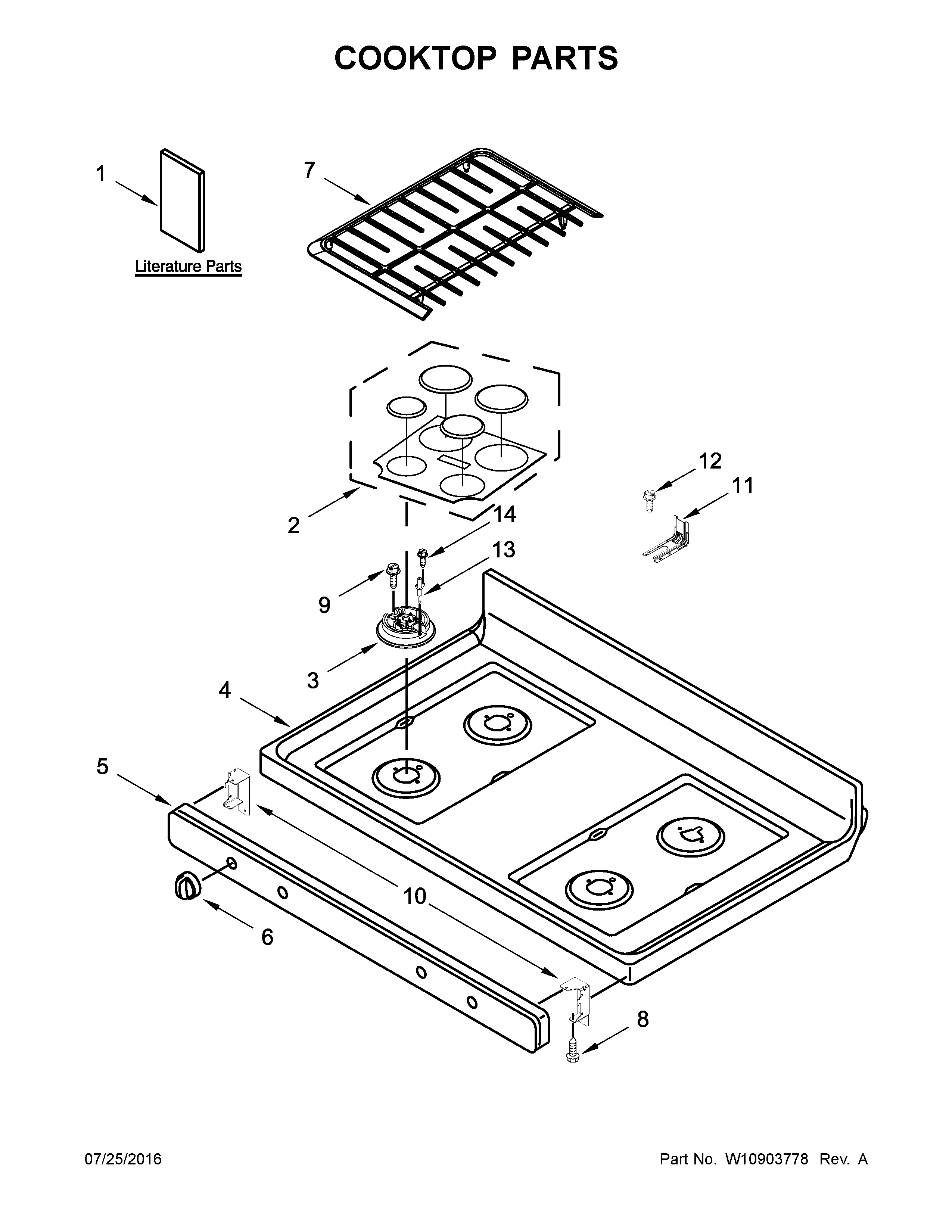 Cooktop parts