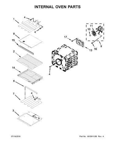 Internal oven parts