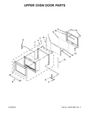 Upper oven door parts