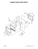 Lower oven door parts