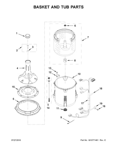 Basket and tub parts