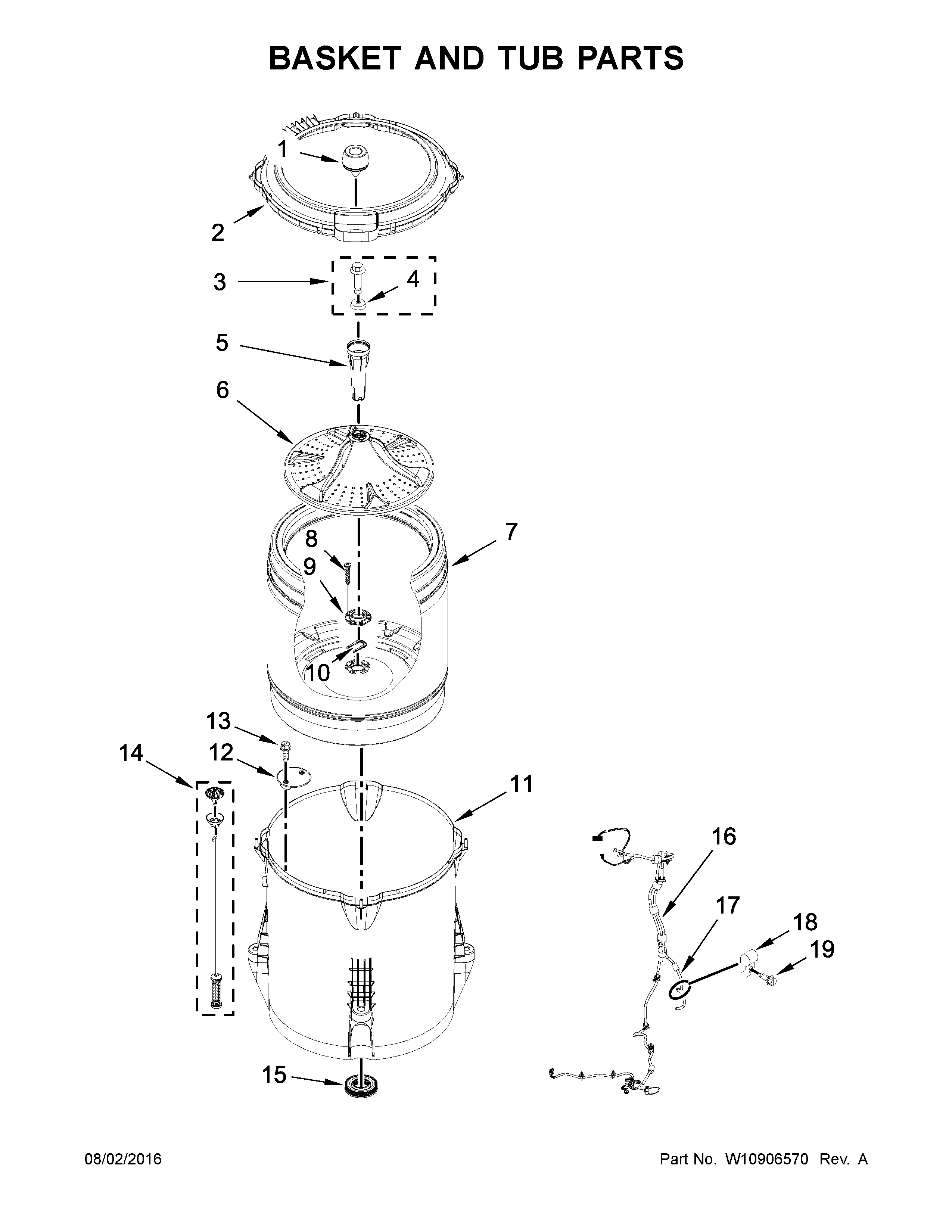 BASKET AND TUB PARTS