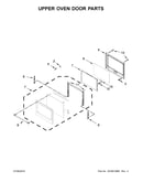 Upper oven door parts