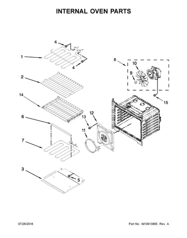 Internal oven parts