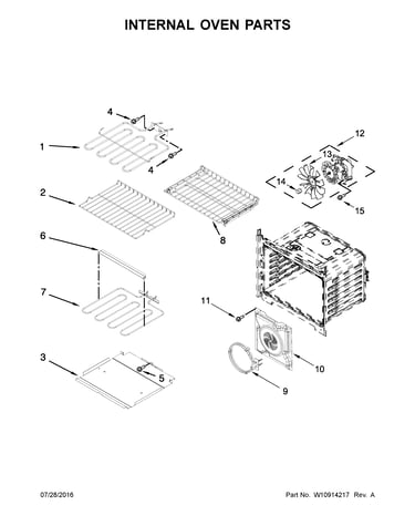 Internal oven parts