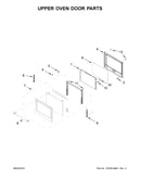 Upper oven door parts