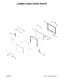 Lower oven door parts