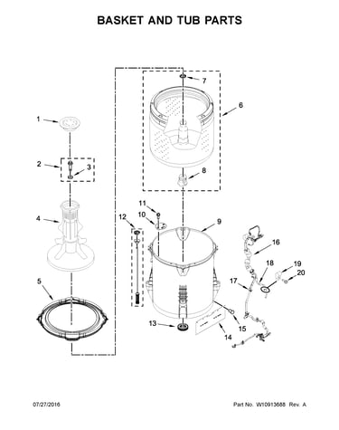 Basket and tub parts