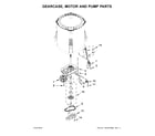 Whirlpool 3DWTW4740YQ1 gearcase, motor and pump parts diagram