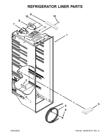 Refrigerator liner parts