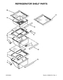 Refrigerator shelf parts