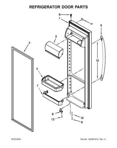 Refrigerator door parts