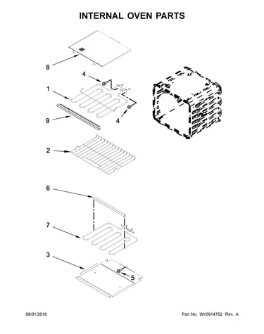 Internal oven parts