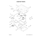 Whirlpool G9CE3065XB01 cooktop parts diagram