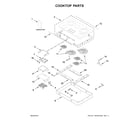 Whirlpool G9CE3675XB01 cooktop parts diagram