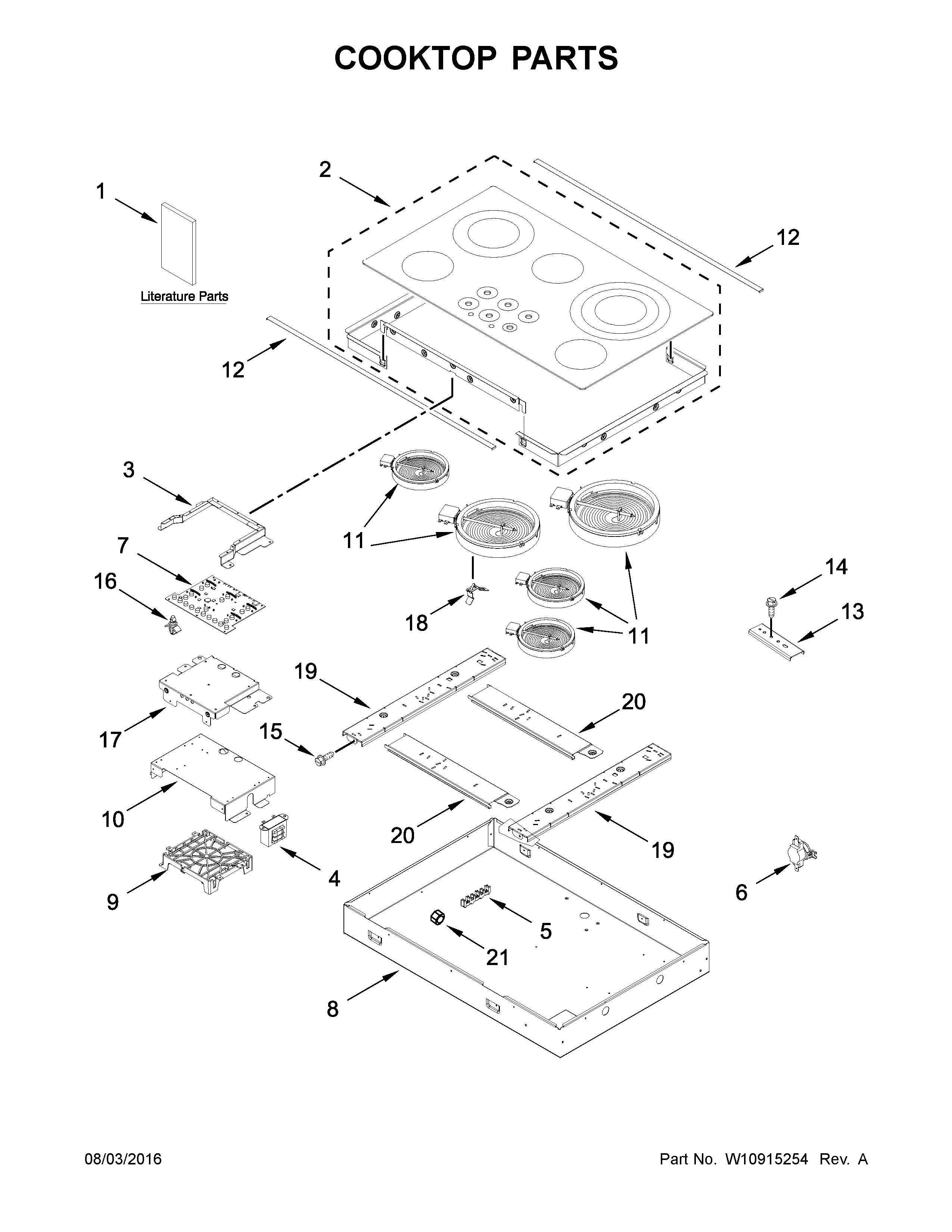Cooktop parts