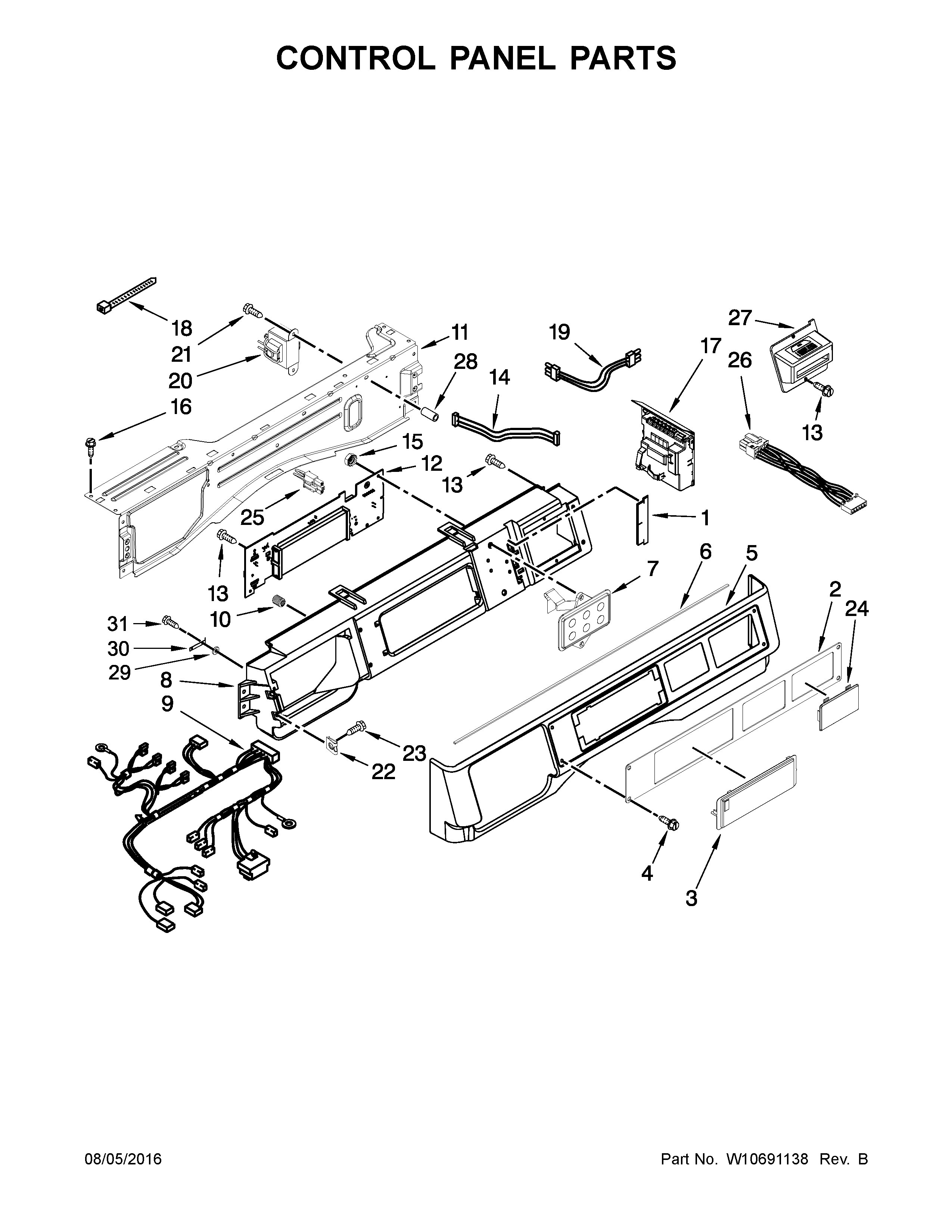 Control panel parts