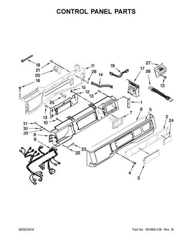 Control panel parts