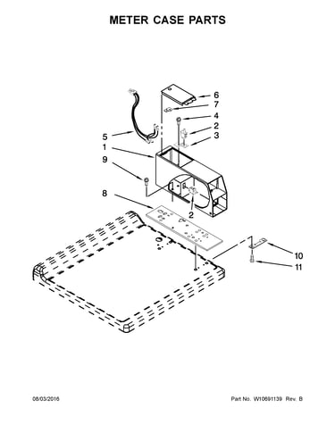 Meter case parts