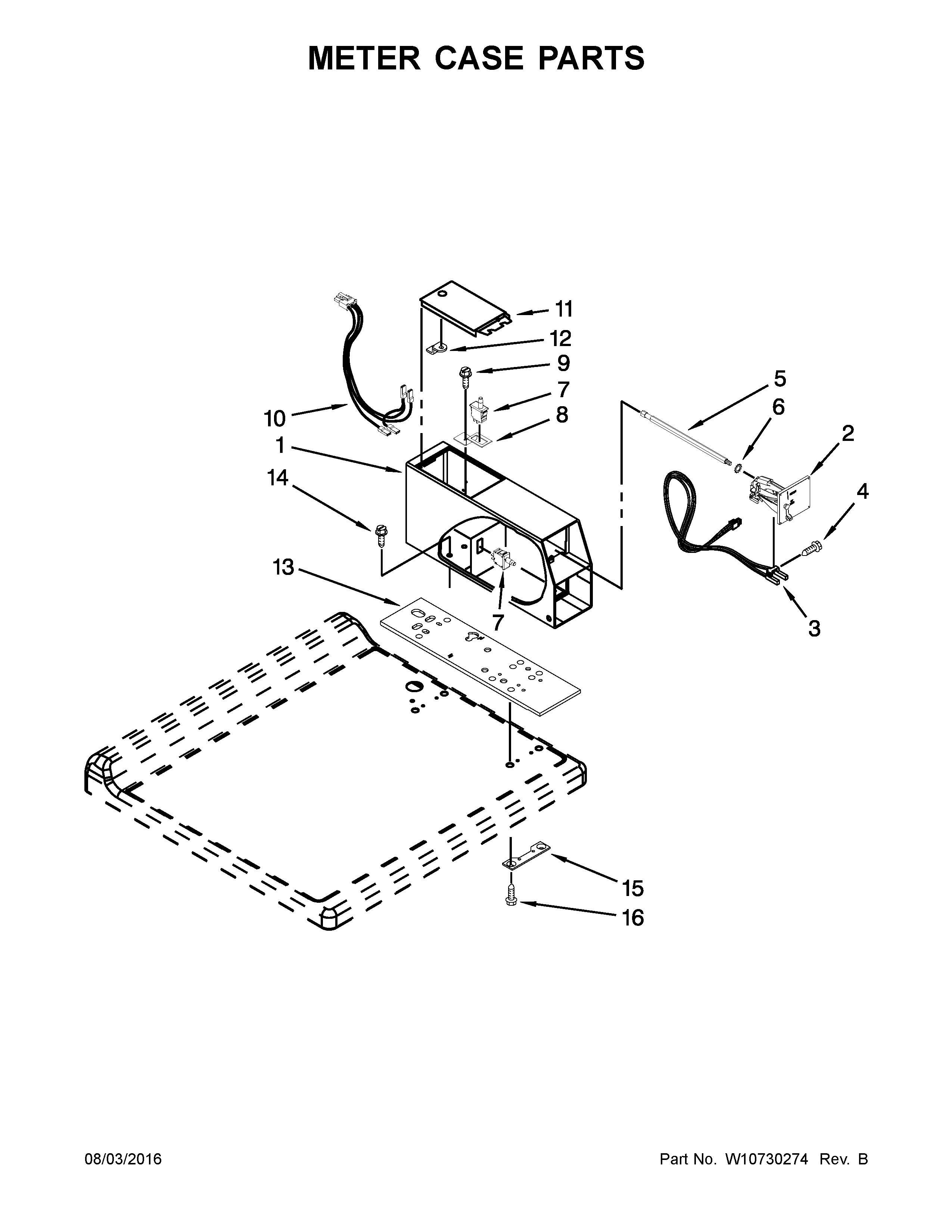 Meter case parts