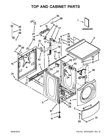 Top and cabinet parts