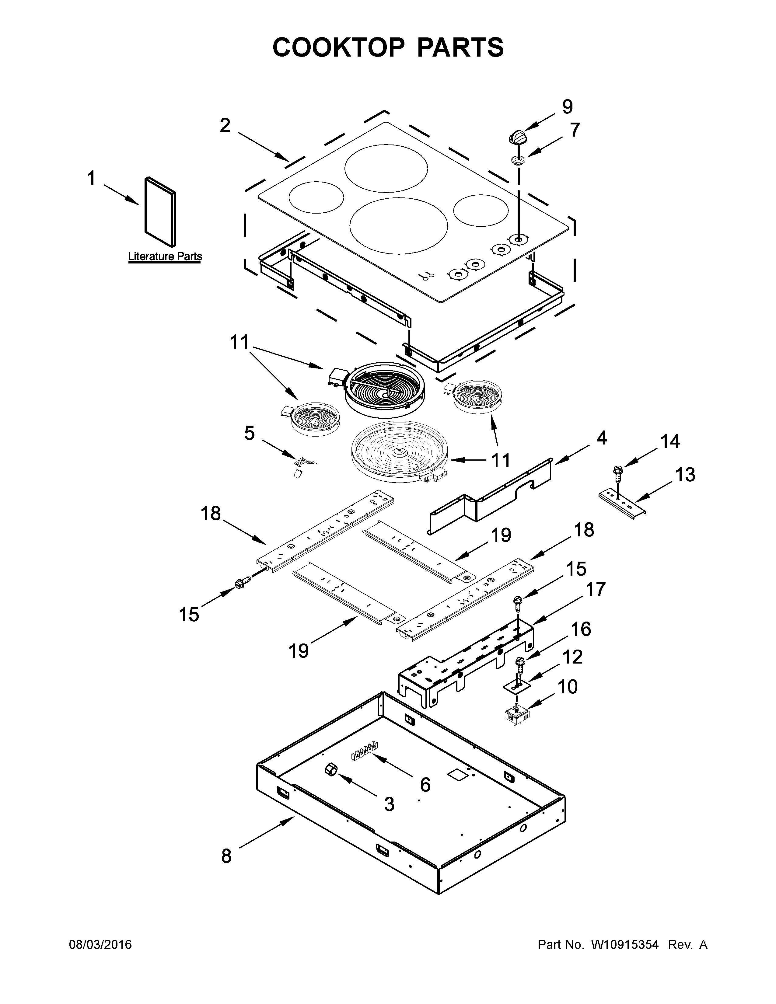 Cooktop parts