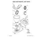 KitchenAid KSM85PBGC0 base and pedestal unit parts diagram