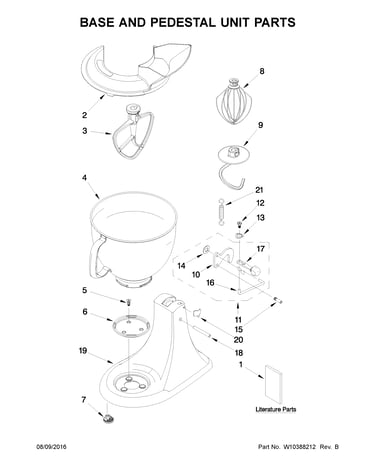 Base and pedestal unit parts