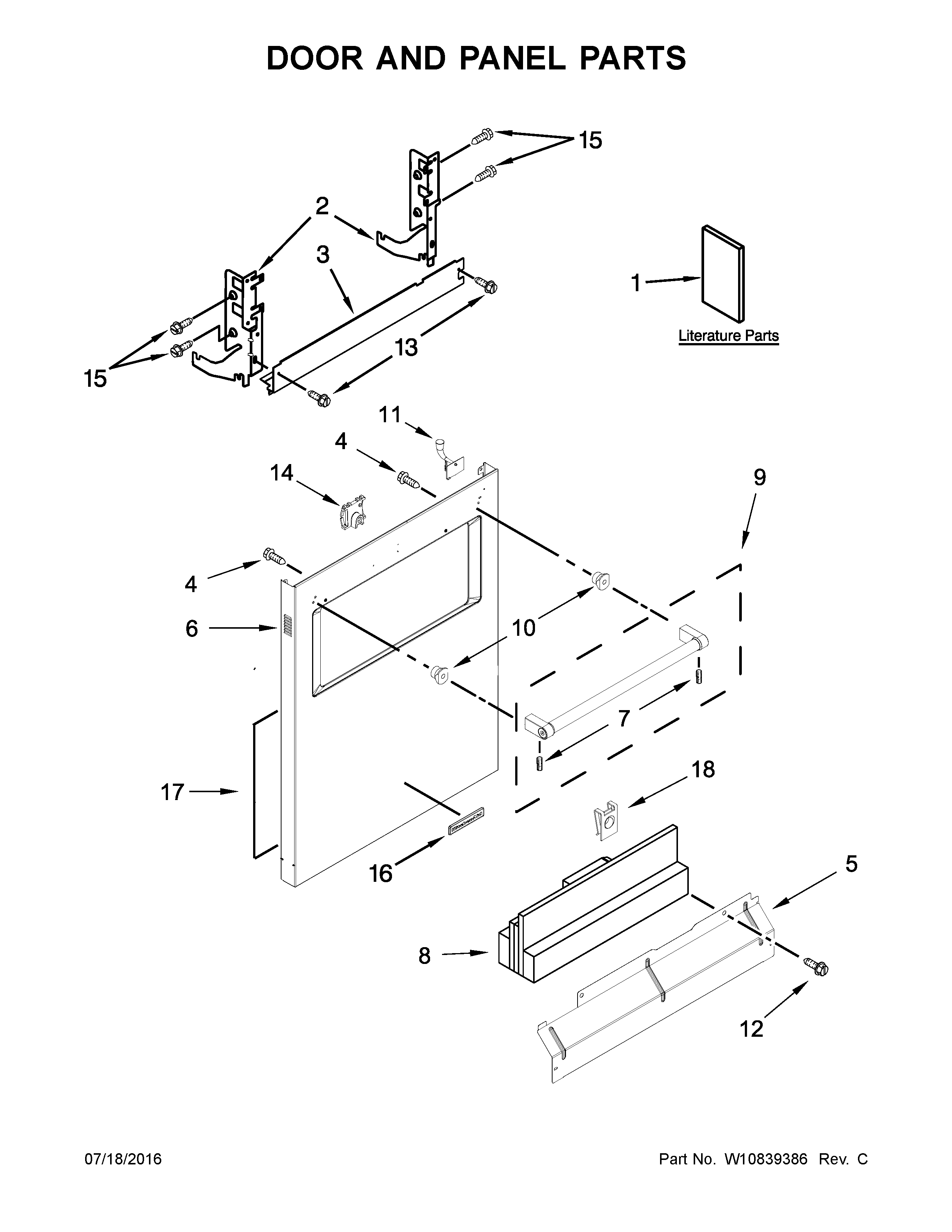 Door and panel parts