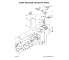 KitchenAid KDTM804EBS0 pump, washarm and motor parts diagram