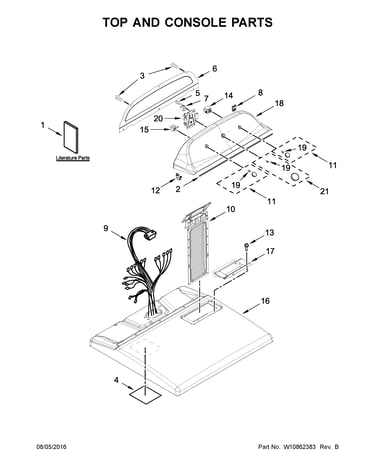 Top and console parts