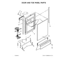 Whirlpool WDF518SAFM0 door and toe panel parts diagram