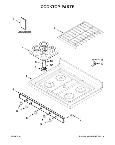Cooktop parts