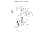 Whirlpool 7MWGD1850EI1 top and console parts diagram