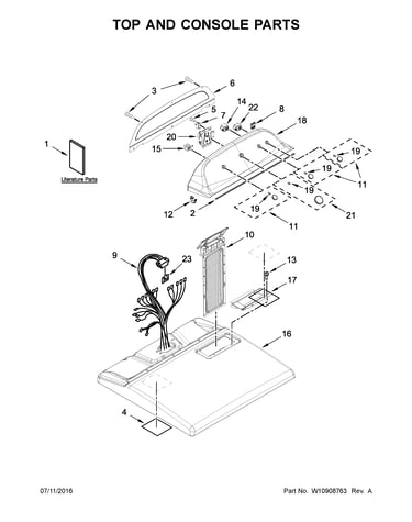 Top and console parts