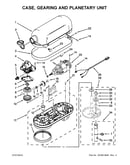Case, gearing and planetary unit