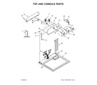Whirlpool 7MWGD1800EM1 top and console parts diagram