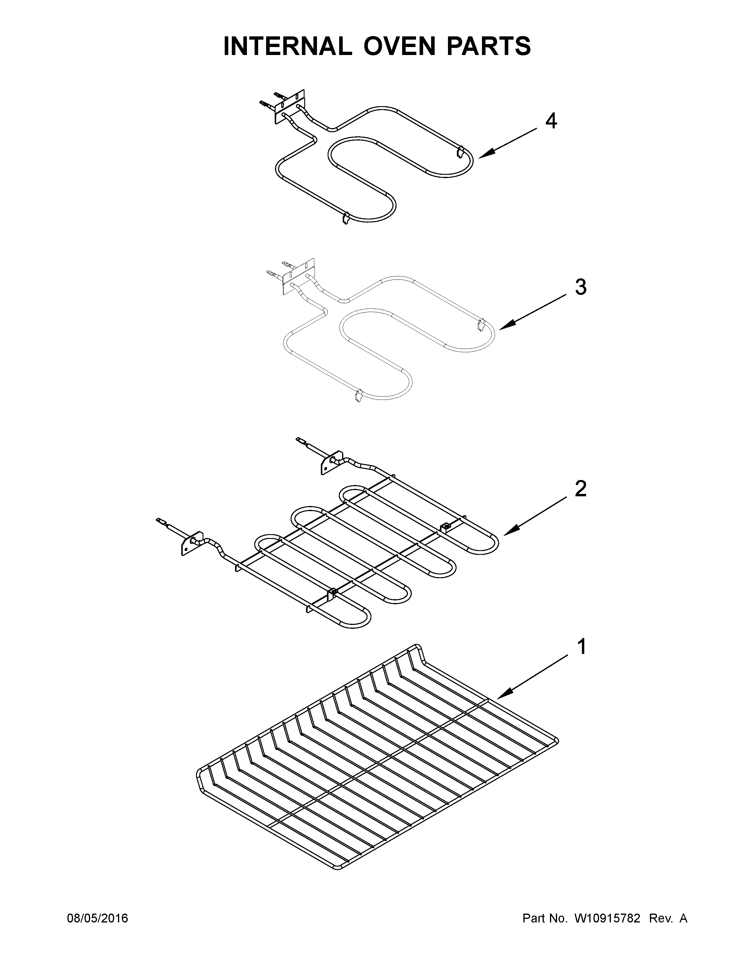 Internal oven parts