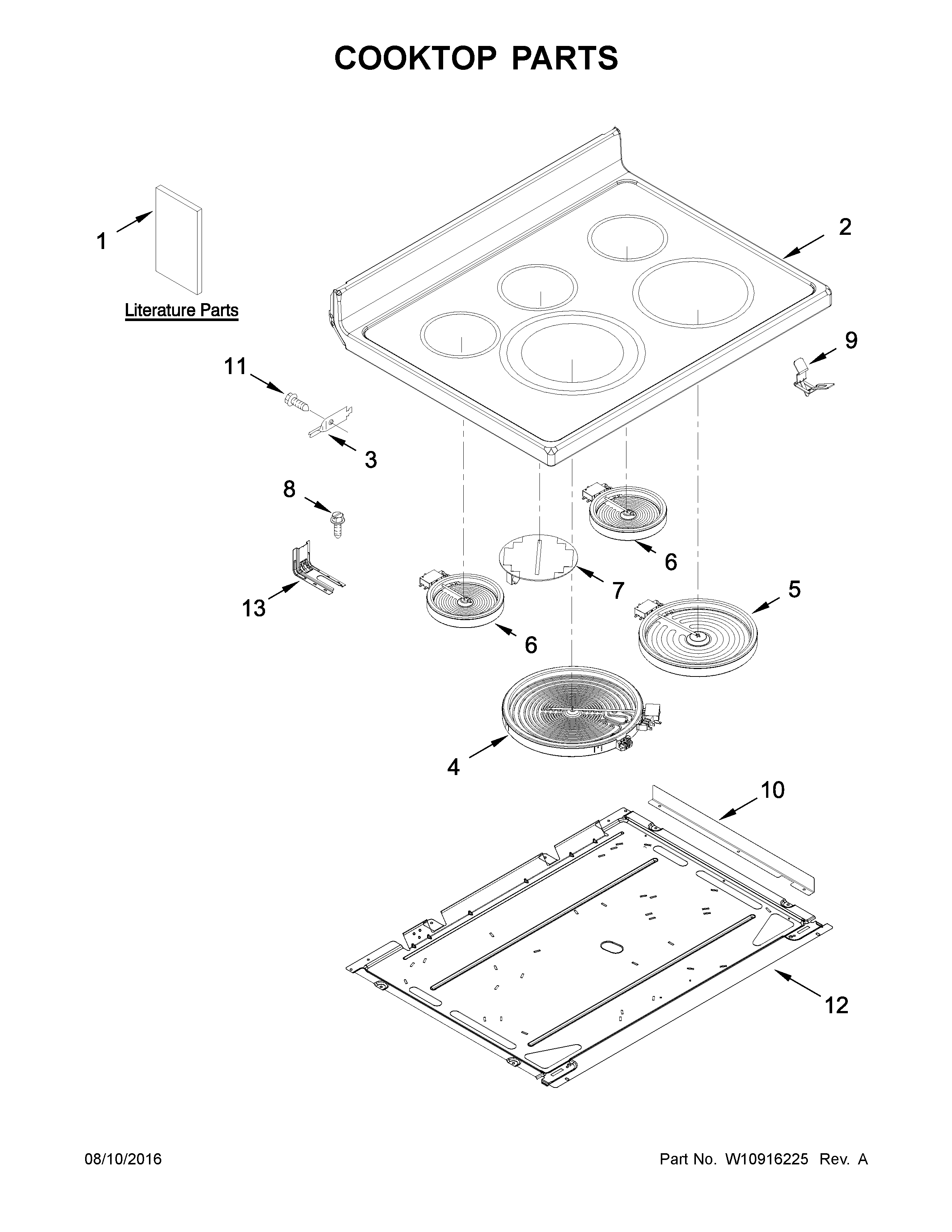 Cooktop parts