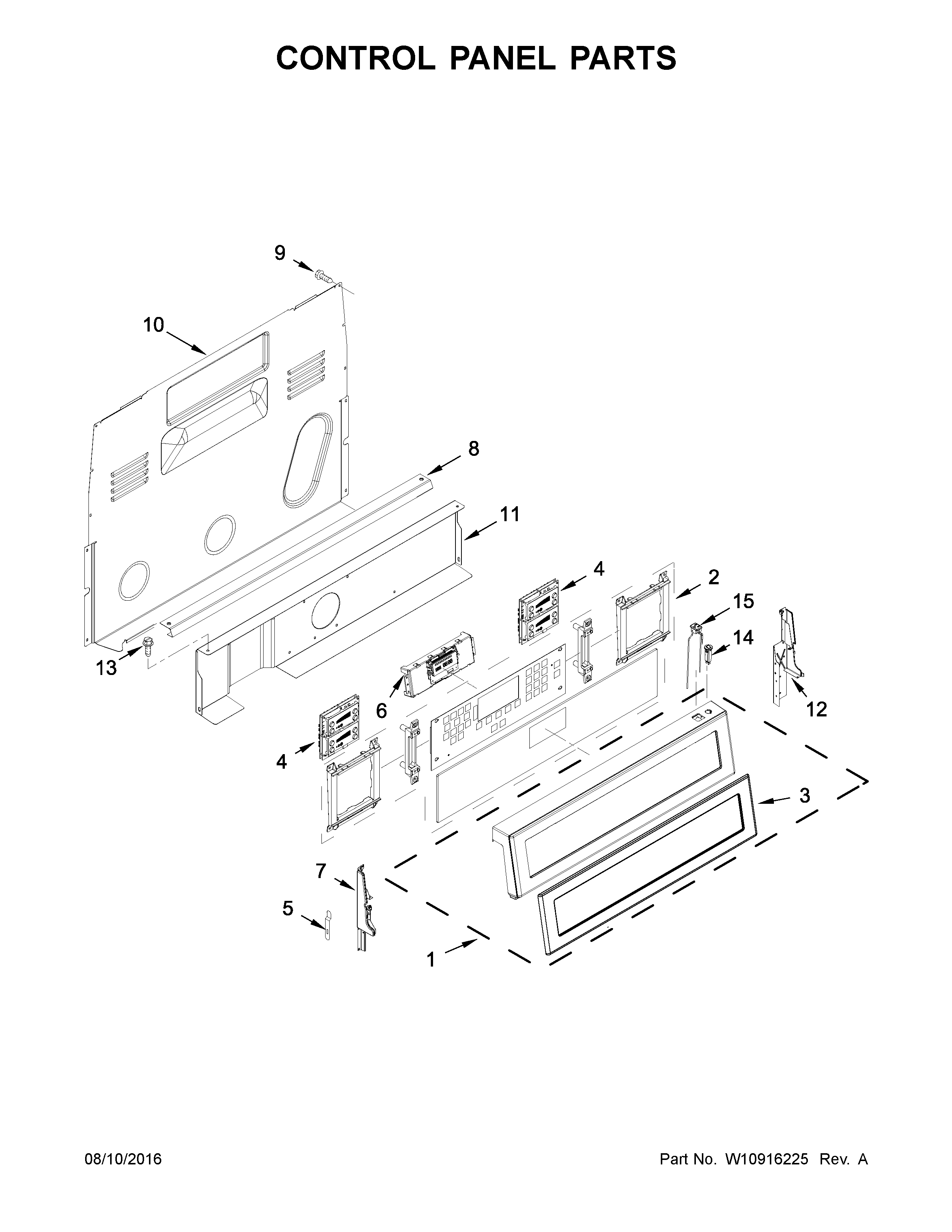 Control panel parts