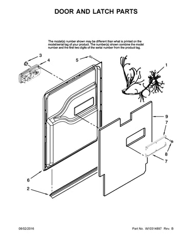 Door and latch parts