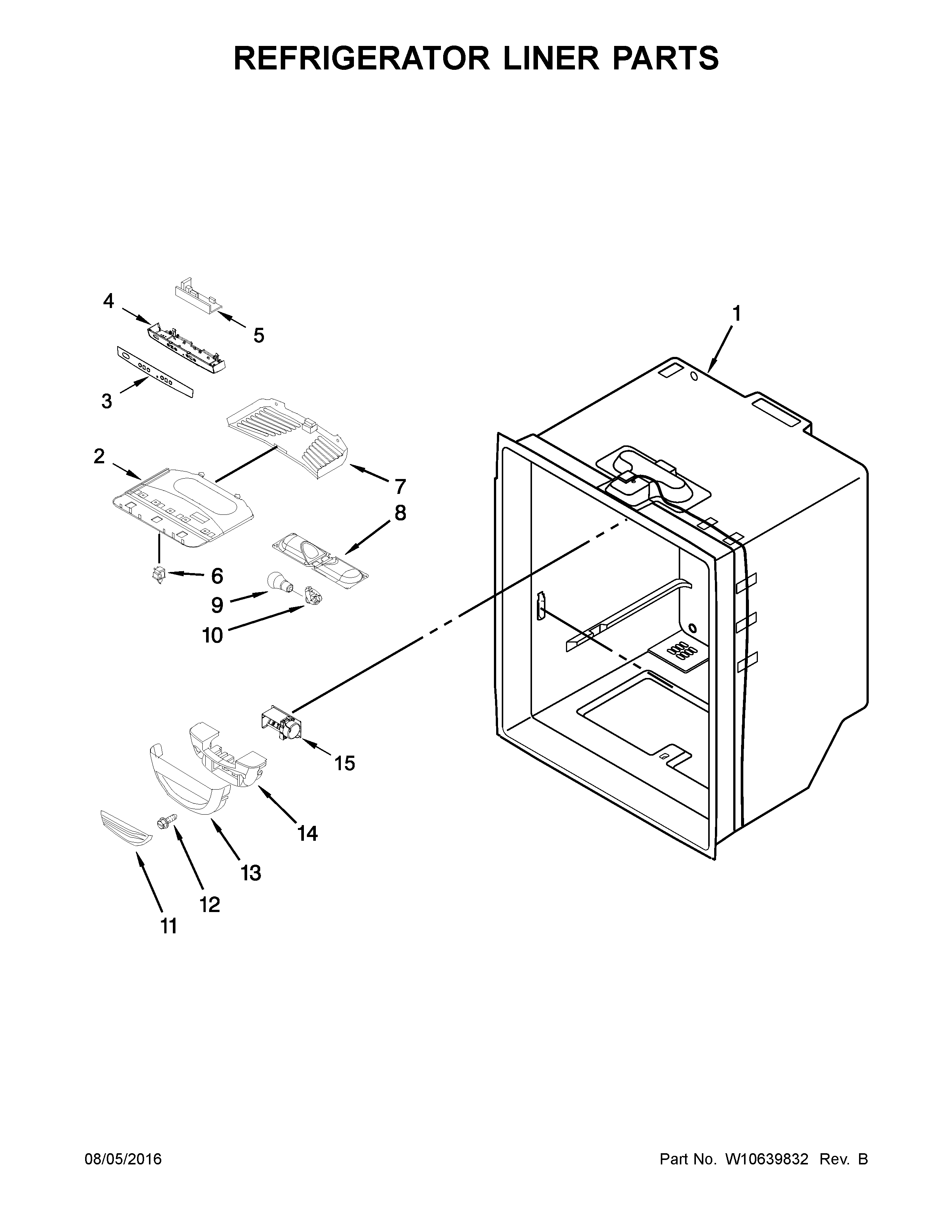 Refrigerator liner parts