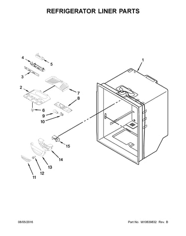 Refrigerator liner parts