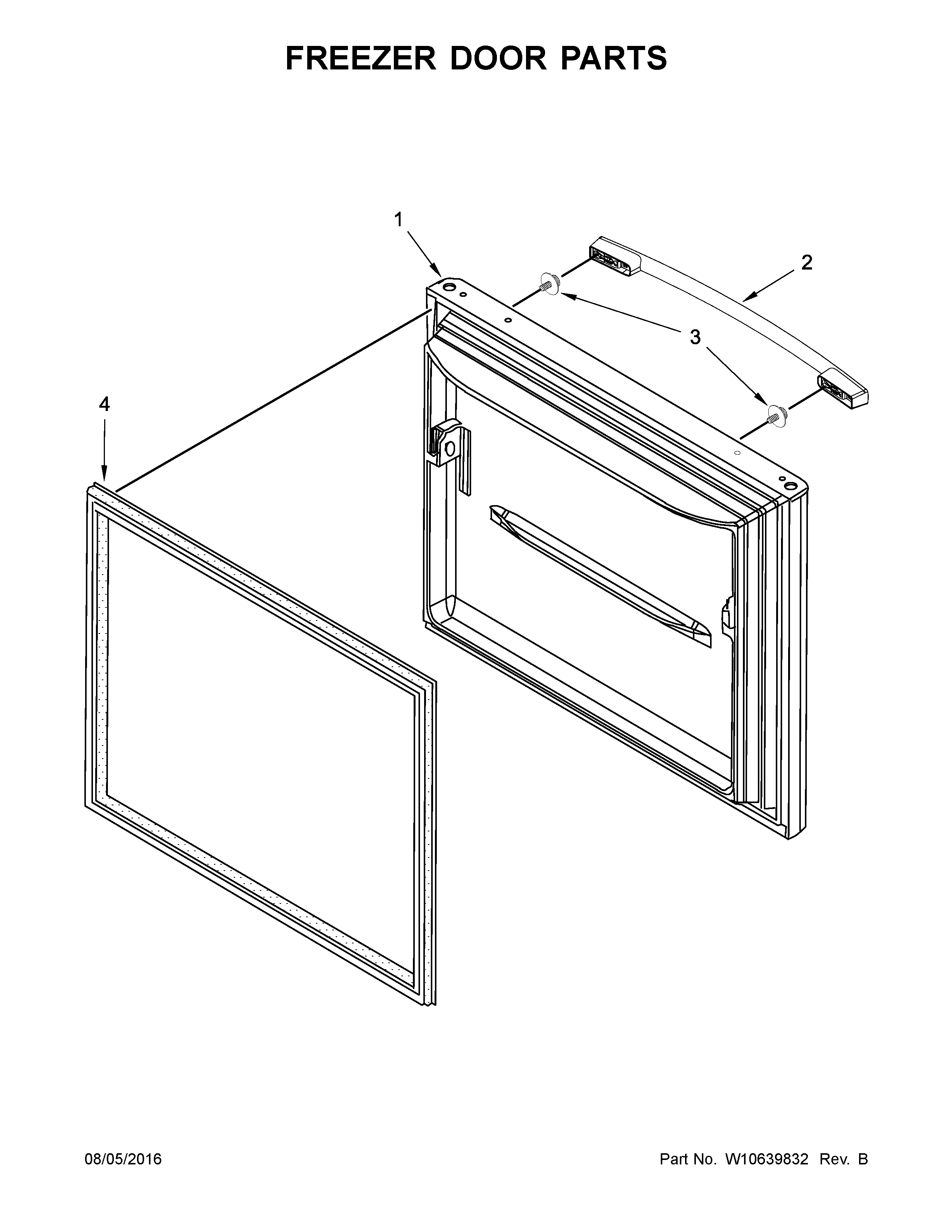 Freezer door parts