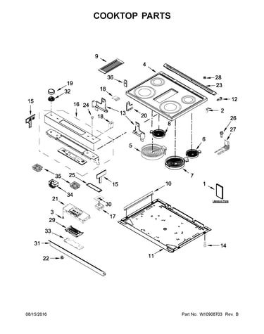 Cooktop parts