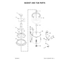 Amana NTW4655EW1 basket and tub parts diagram