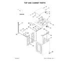 Amana NTW4705EW1 top and cabinet parts diagram