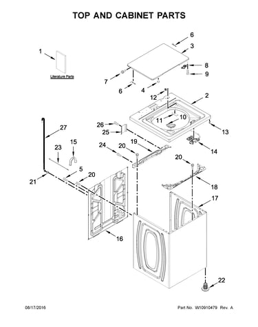 Top and cabinet parts